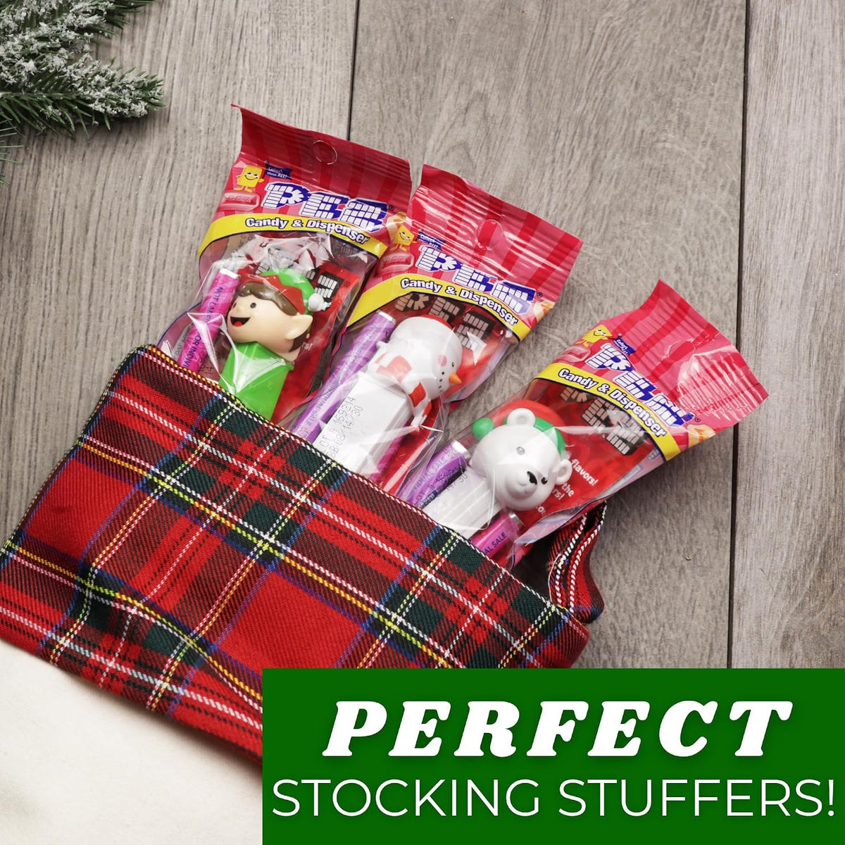 PEZ Christmas Candy Assorted Character Dispensers with Refills, Pack of 3