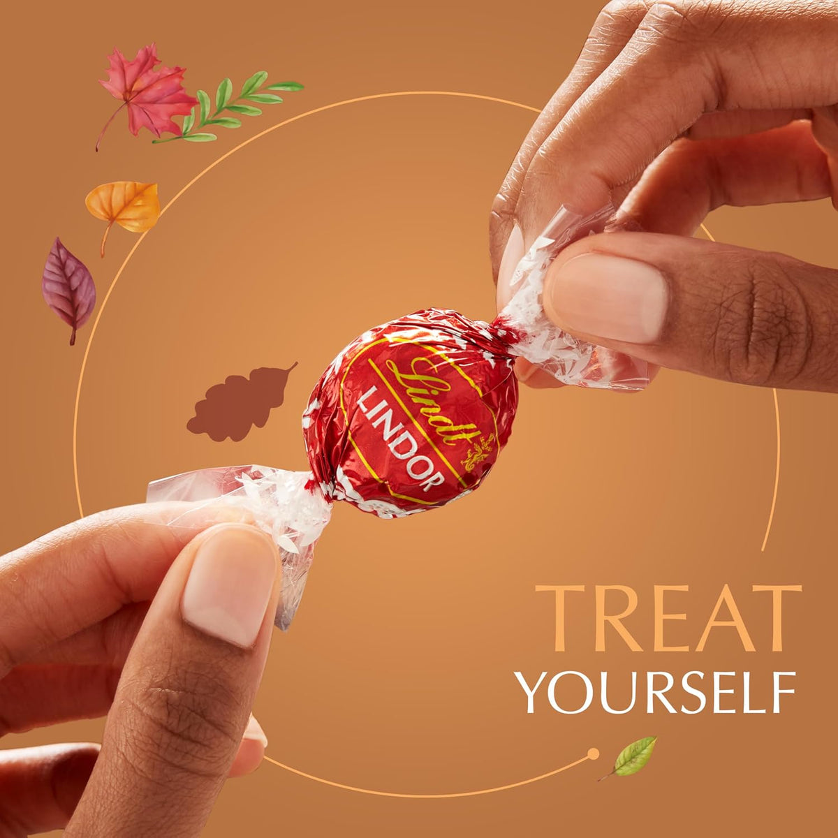 Lindt LINDOR Fall Assorted Milk Chocolate Candy Truffles, 12.7 Oz. Bag