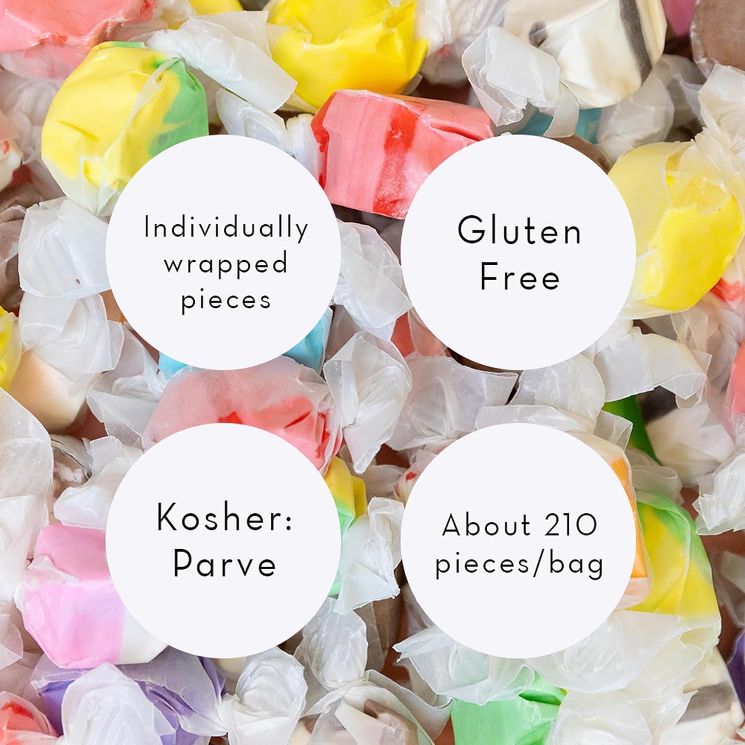 Sweet Candy Company Salt Water Taffy Individually Wrapped - 3 Lb Bag
