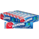 Airheads Full-Size Candy Bars, Taffy Candy Pack, Individually Wrapped Bulk Candy, Blue Raspberry Flavor, 36 Count Box