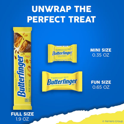 Butterfinger Full Size Candy Bar, 18 Count, Crispety Crunchety Peanut-Buttery