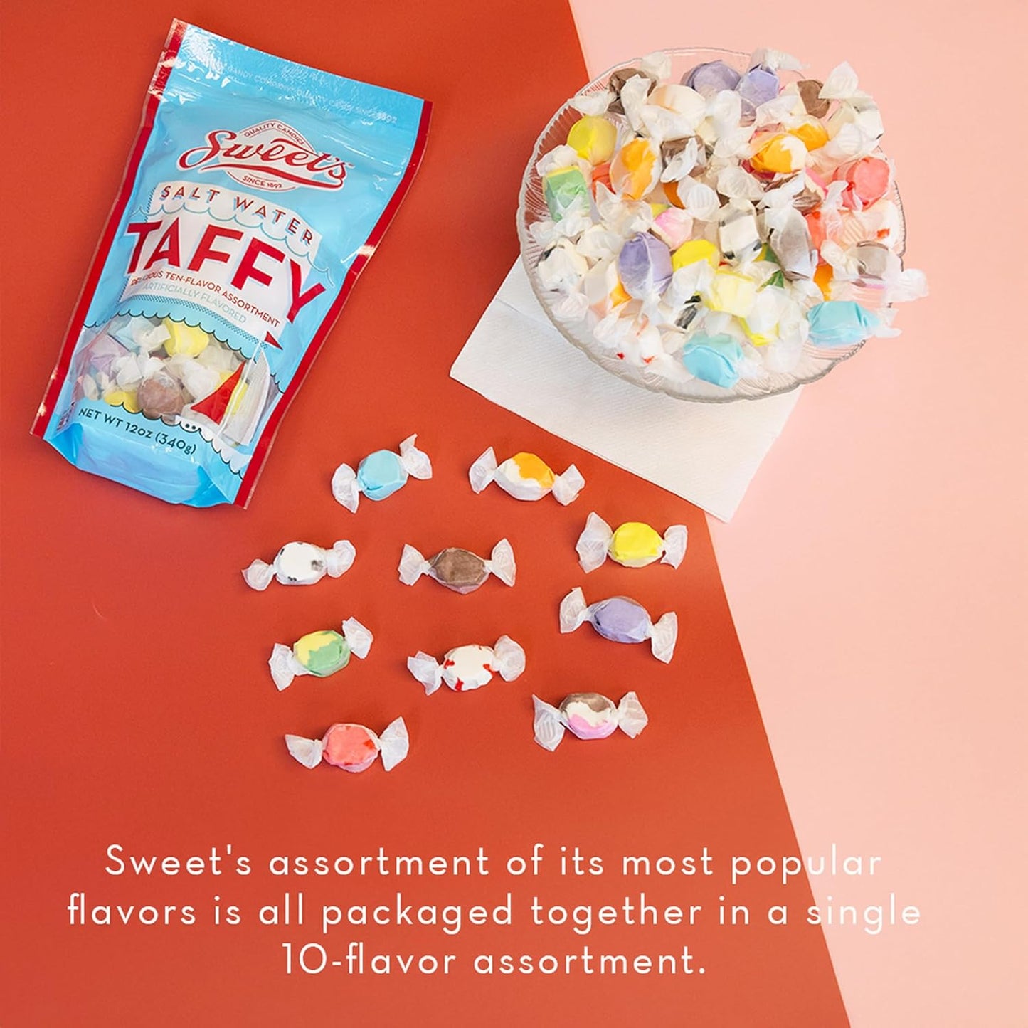 Sweet Candy Company Salt Water Taffy Individually Wrapped - 3 Lb Bag