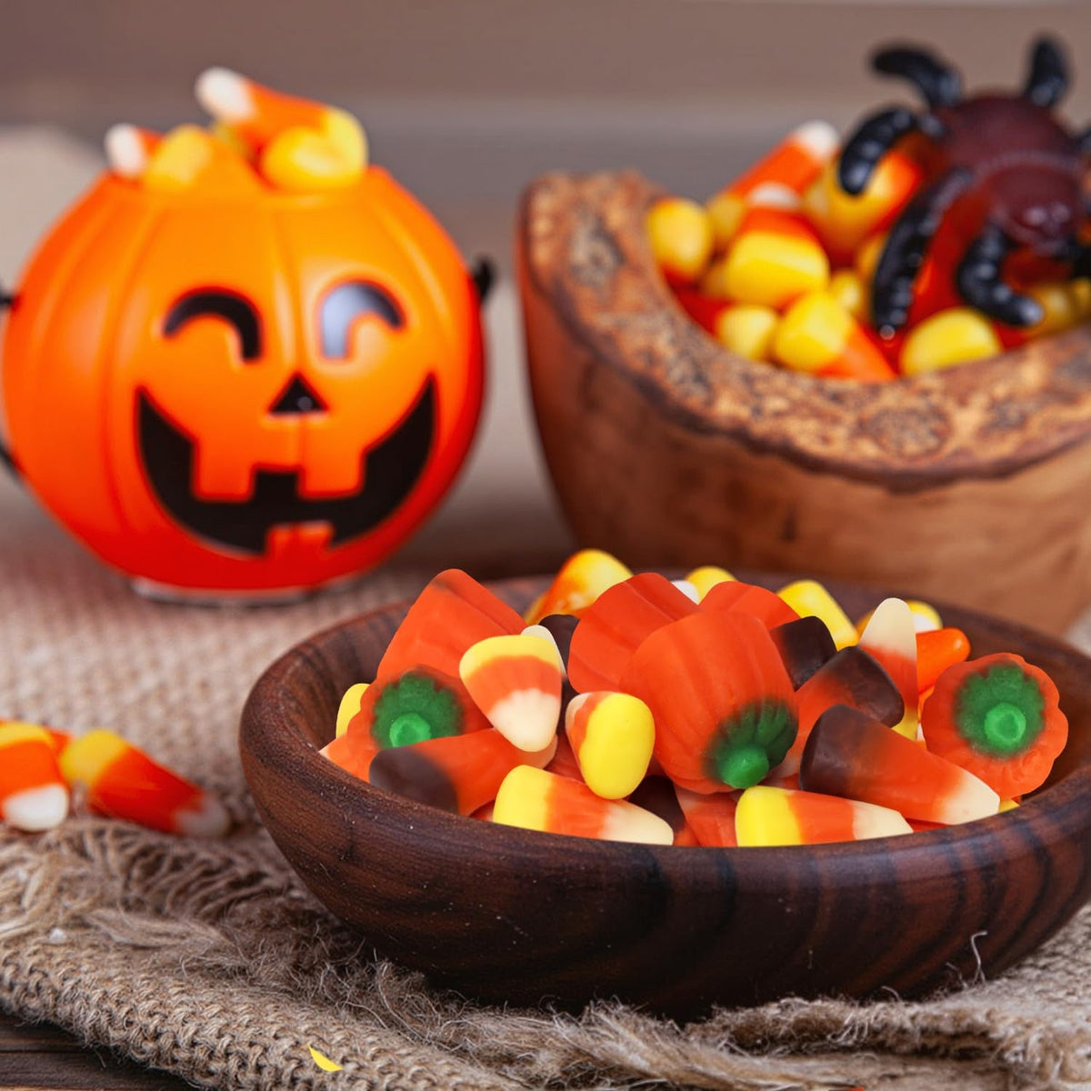Bulk Autumn Mix Candy 4 Pound Bag - Assorted Fall Flavors, Classic & Harvest Candy Corn, Pumpkin Shaped Halloween Candies