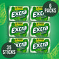 EXTRA Spearmint Sugar Free Chewing Gum Mega Packs - 35 Stick (Pack of 6)