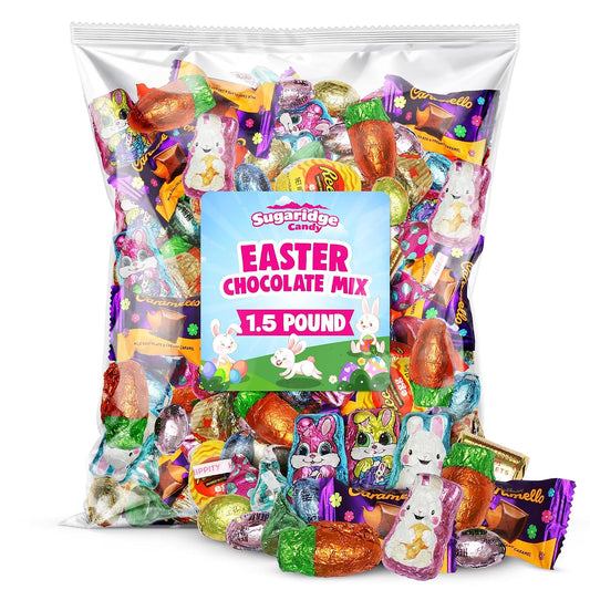 Bulk Chocolate Candy Mix - 1.5 Pound Assorted Individually Wrapped Chocolate Candies Variety Pack for Easter