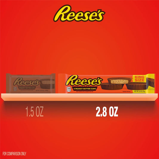 Reese'S, Milk Chocolate King Size Peanut Butter Cups, Candy Pack, 2.8 Ounce