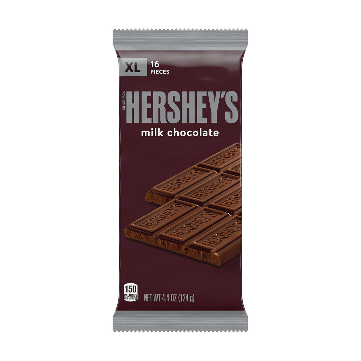 HERSHEY'S Milk Chocolate XL, Candy Bar, 4.4 Oz (16 Pieces)