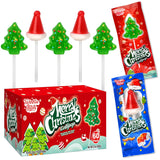60 Pack Christmas Lollipops - Individually Wrapped Christmas Holiday Themed Hat and Tree Lollipops