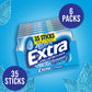 EXTRA Peppermint Sugar Free Chewing Gum Mega Pack - 35 Stick, 6 Pack