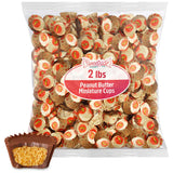 Peanut Butter Miniature Cups, 2Lb Pack of Peanut Butter Cups Bulk, Perfect Reescups 