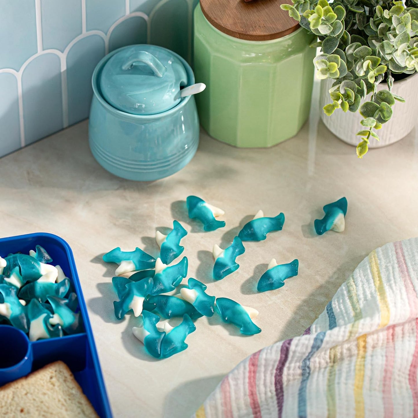 Albanese Candy, Best Blue Gummi Sharks, 5Lbs of Candy 