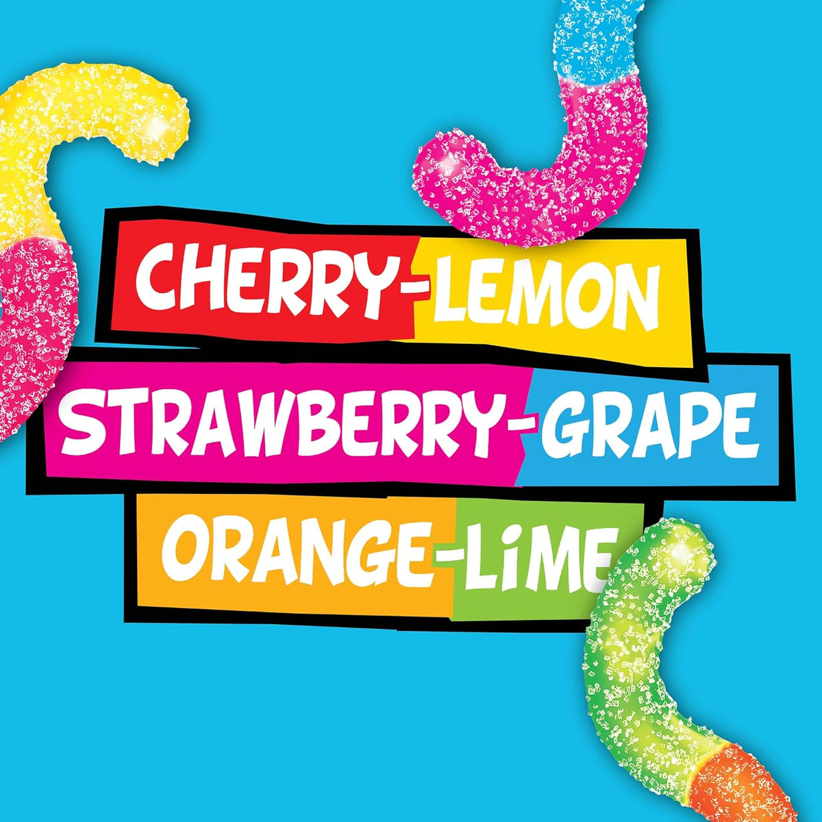 Trolli Mini Sour Brite Crawlers Candy, Sour Gummy Worms, 18 Oz, 30 Ct